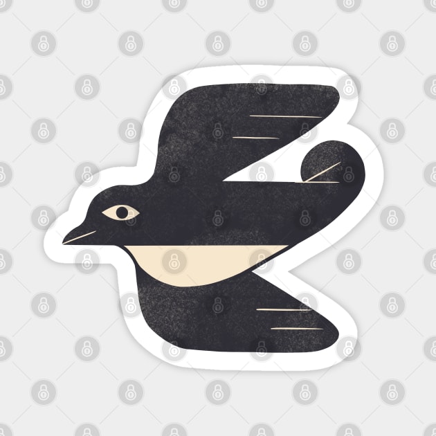 Minimal Blackbird No. 4 Sticker by Renea L Thull